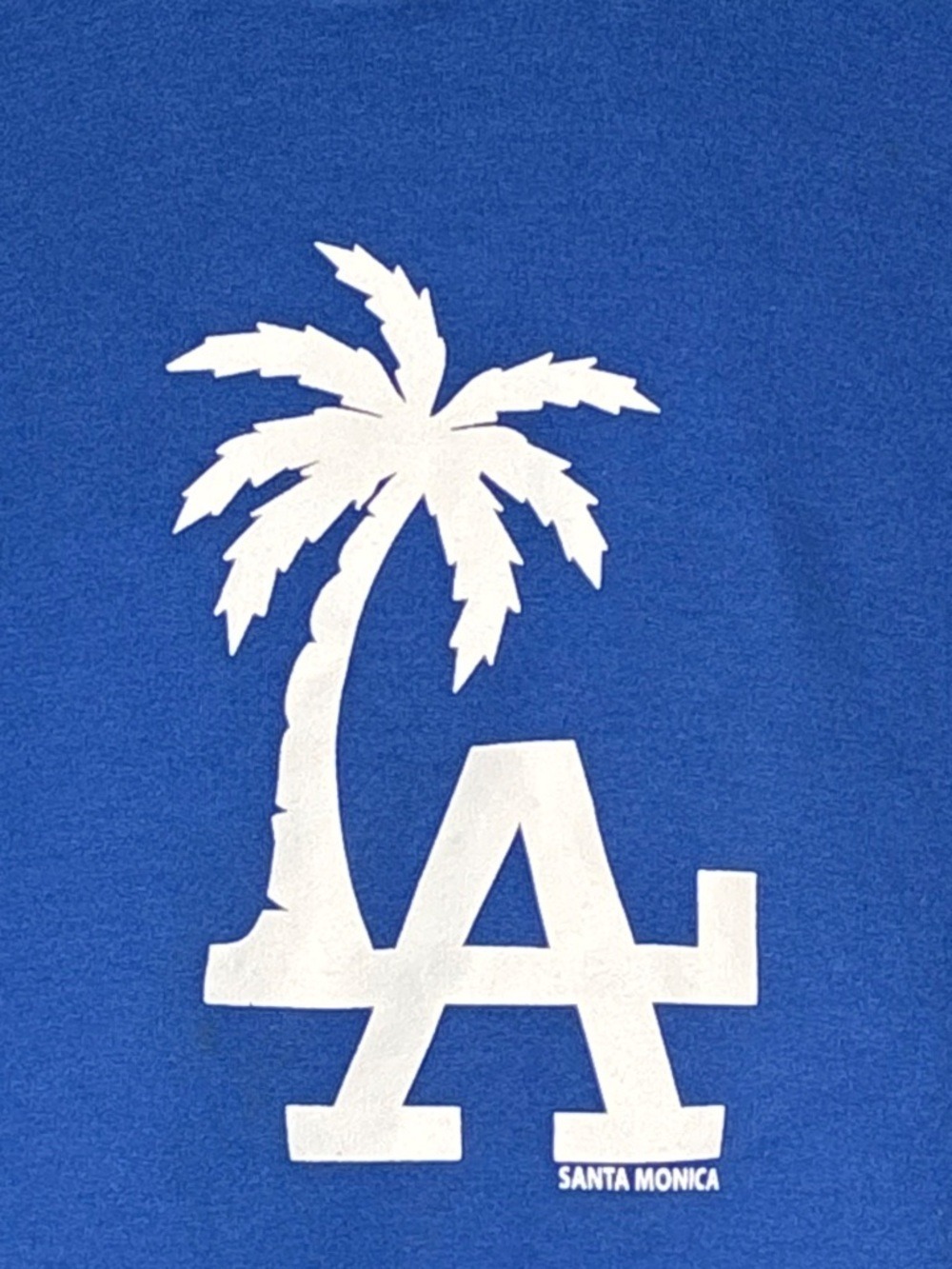 Gildan Heavy Blend Royal Blue Hoodie LA Santa Monica Logo XL - Picture 3 of 7